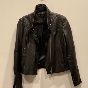 Andrew Marc Classic Black Leather Jacket
